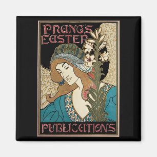Vintage Art Nouveau, Prangs påskpublikationer Magnet