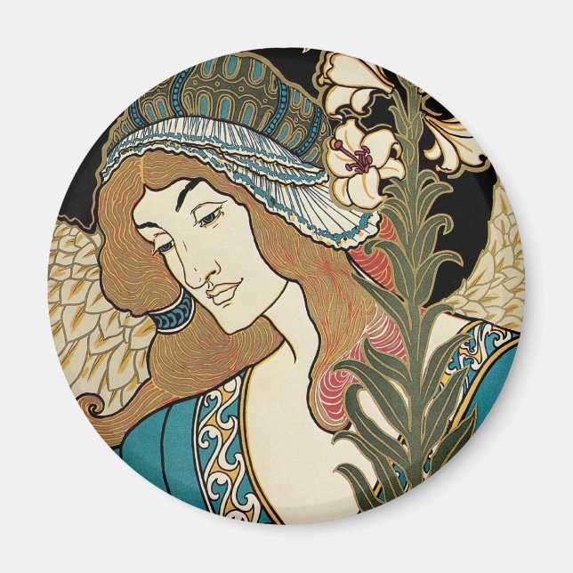 Vintage Art Nouveau, Prangs påskpublikationer Magnet (Framsidan)