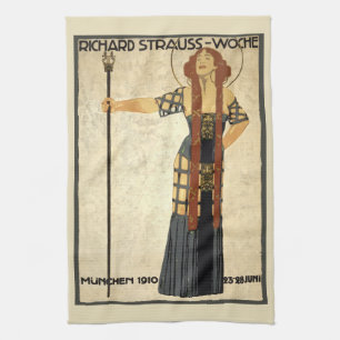 Vintage Art Nouveau Richard Strauss-Woche, München Kökshandduk