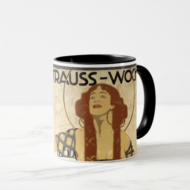 Vintage Art Nouveau Richard Strauss-Woche, München Mugg (Framsida höger)