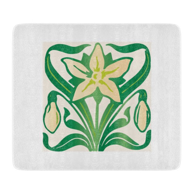 Vintage Art nouveau-snödroppsblommönster (Framsidan)