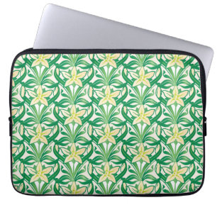 Vintage Art nouveau-snödroppsblommönster Laptop Sleeve
