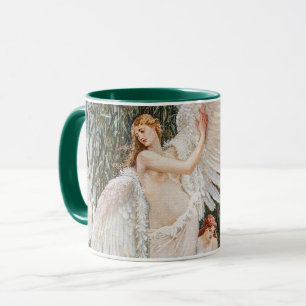 Vintage Art nouveau Svan Maidens av W. Crane Mugg