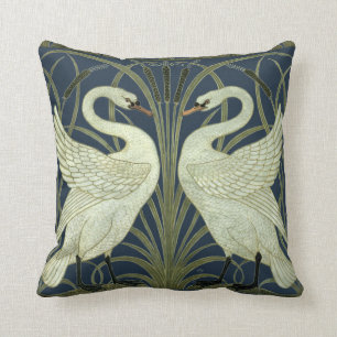 Vintage Art nouveau Svanar av Walter Crane Kudde