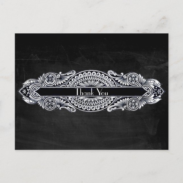 Vintage Art nouveau Tack Vykort (Framsida)