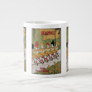 Vintage Art Nouveau, Tandemcykel med kullager Jumbo Mugg