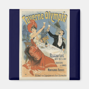 Vintage Art nouveau, Taverne Olympia Restaurang Magnet