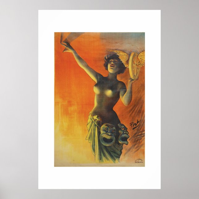 Vintage Art nouveau Theater Poster (Framsidan)