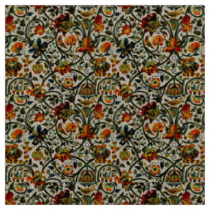 Vintage Art nouveau Thistles Cicadas Mönster Tyg