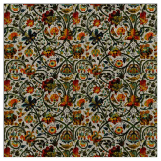 Vintage Art nouveau Thistles Cicadas Mönster Tyg