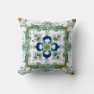 Vintage Art nouveau Tile Kudde