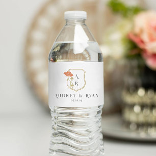 Vintage Art nouveau Vattenflaskor Etikett