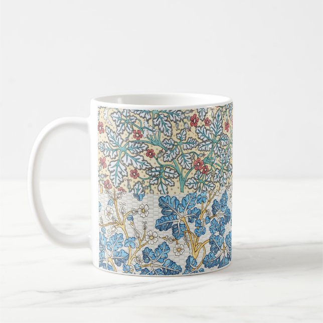Vintage Art Nouveau Vild Geranium Blommönster Kaffemugg (Vänster)