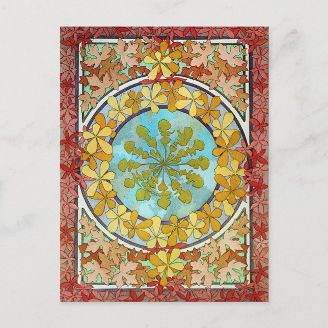 Vintage Art nouveau Vykort (Framsida)