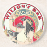 Vintage Art nouveau Woman by Livemont Pub eller Pu Underlägg<br><div class="desc">Detta är ett digitalt utökat tryck som härrör från en antika dryckesreklam från art nouveau konstnären Henri Privat-Livemont. Det är en kvinna som klämmer in fruktnektar i ett årskal. Du kan enkelt anpassa texten och anpassa bakgrunden färg med den här mallen.</div>