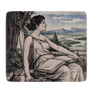 Vintage Art Nouveau Woman Reading Under Tree