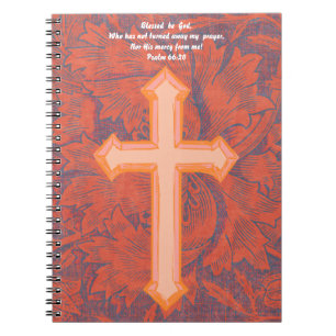 Vintage Art Orange Kor Faith Prayer Journal Anteckningsbok