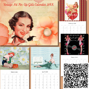 Vintage Art Pin-Up Girls-kalender 20XX Kalender