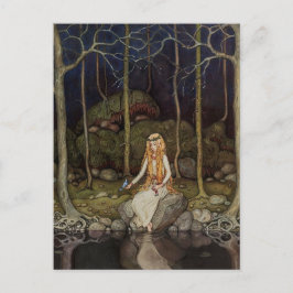 Vintage Art Princess i Forest Kids Art Vykort