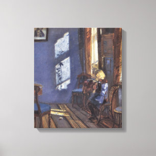 Vintage Art, Solsken i det blå rummet av Ancher Canvastryck