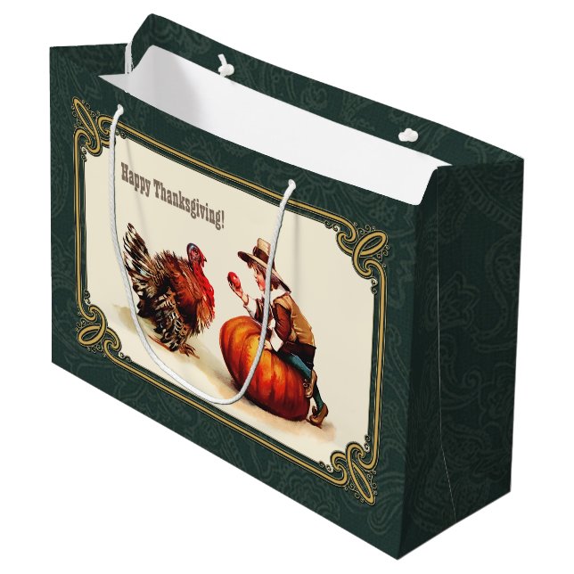 Vintage Art Thanksgiving Gift (Framsidan Vinklad)