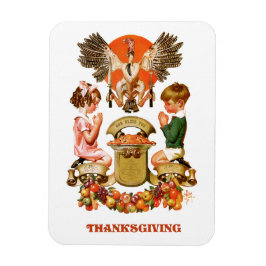 Vintage Art Thanksgiving Gift Magnet