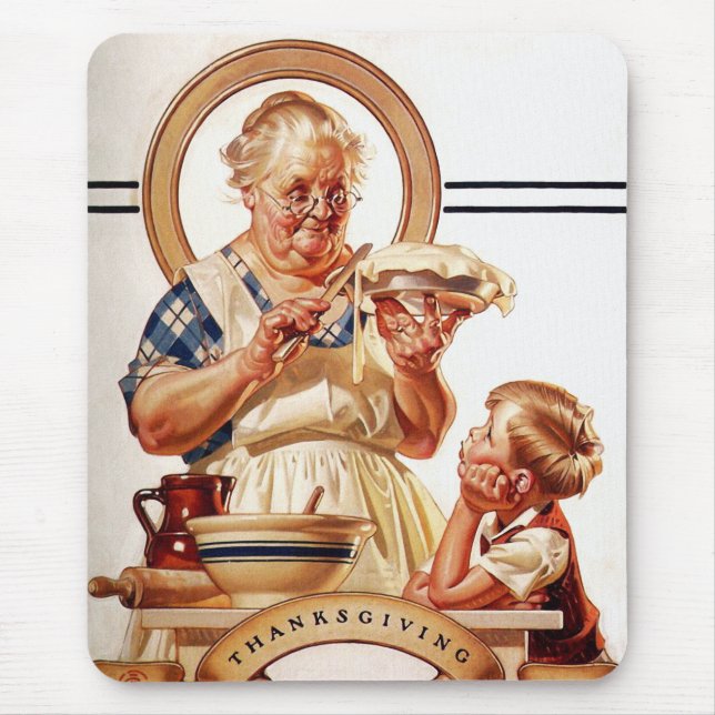 Vintage Art Thanksgiving Gift Musmatta (Framsidan)