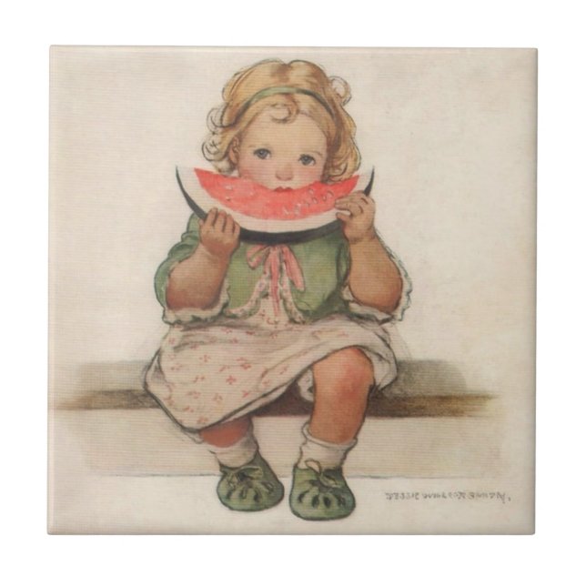 Vintage Art Tile Kakelplatta (Framsidan)