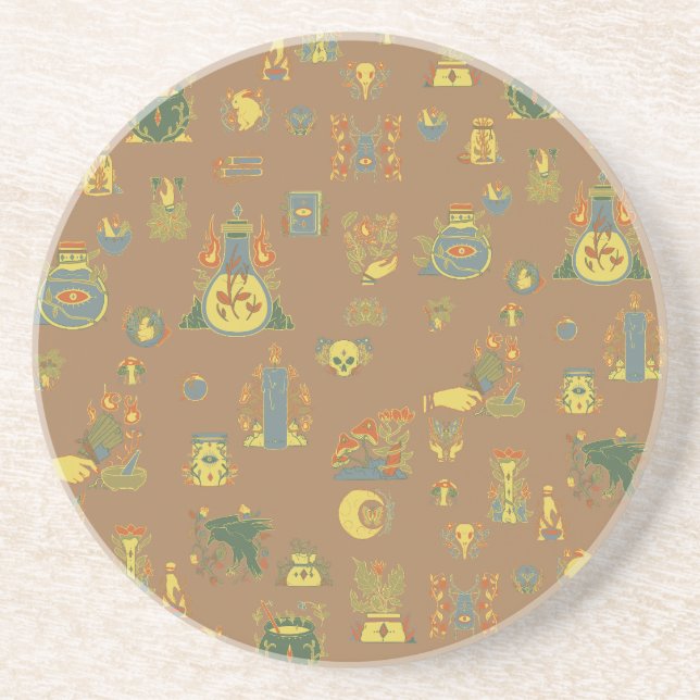 Vintage Art Witchy Underlägg (Framsidan)