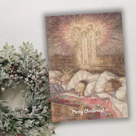 Vintage Arthur Rackham jul Greetings Helgkort