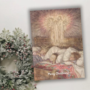 Vintage Arthur Rackham jul Greetings Helgkort