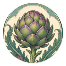 Vintage Artichoke Art Nouveau-stil Kökskonst