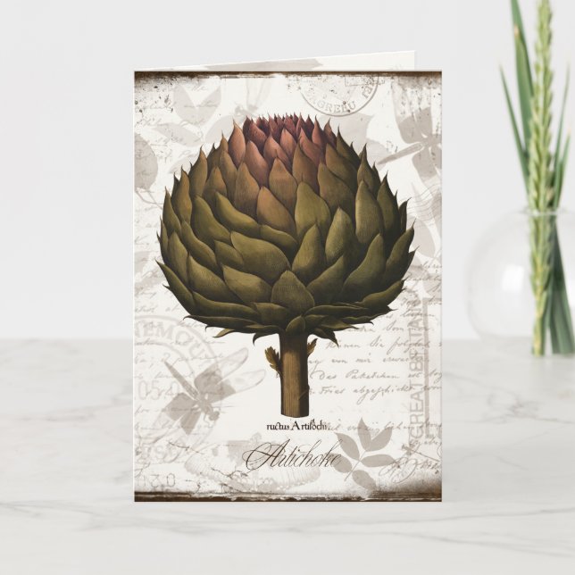 Vintage Artichoke Kort (Framsida)
