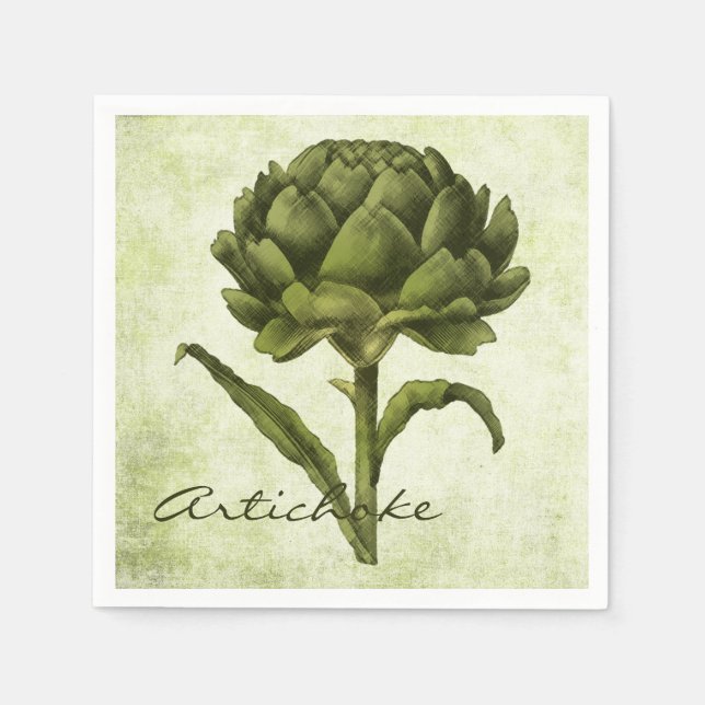 Vintage Artichoke Pappersservett (Framsidan)