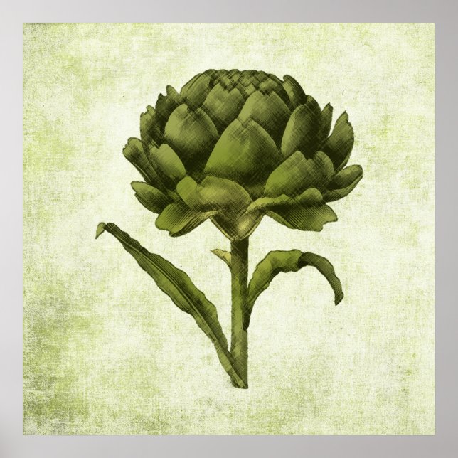 Vintage Artichoke Poster (Framsidan)