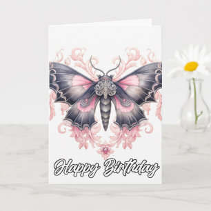 Vintage Artistic Butterfly Art Grattis på födels Kort