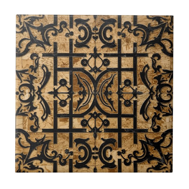Vintage Arts & Crafts Craftsman, Mission stil  Kakelplatta (Framsidan)