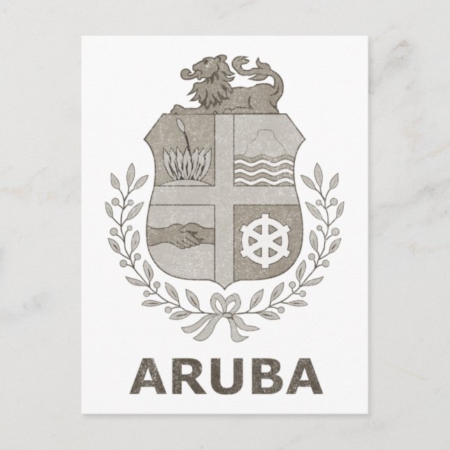 Vintage Aruba Vykort (Framsida)