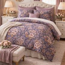 Vintage Arvblommor Lila Blommig