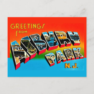 Vintage Asbury Park NJ vykort