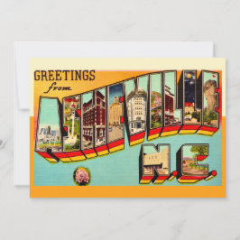 Vintage Asheville NC 5x7 Stor Vykort