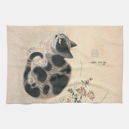 Vintage Asian Cat Kitchen Towel Kökshandduk