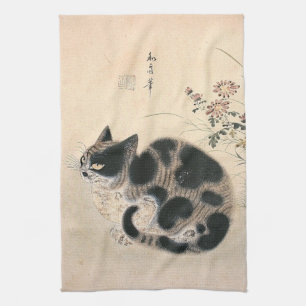 Vintage Asian Cat Kitchen Towel Kökshandduk