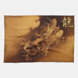 Vintage Asian Dragon Kitchen Towel Kökshandduk