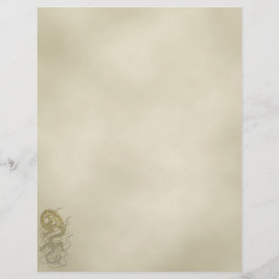 Vintage Asian Dragon Letterhead