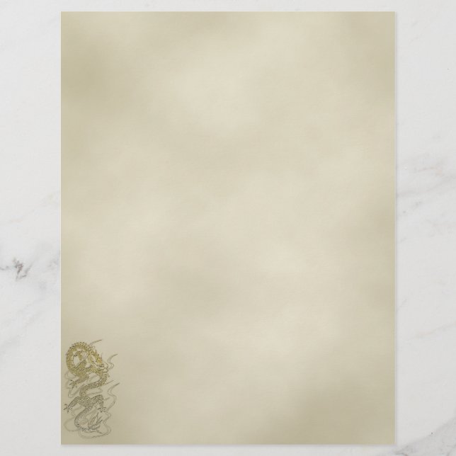 Vintage Asian Dragon Letterhead (Framsida)