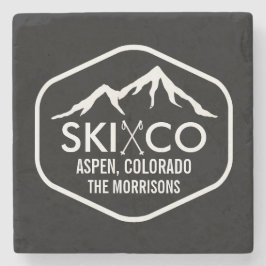 Vintage asp- Colorado skidar den beställnings- Underlägg Sten