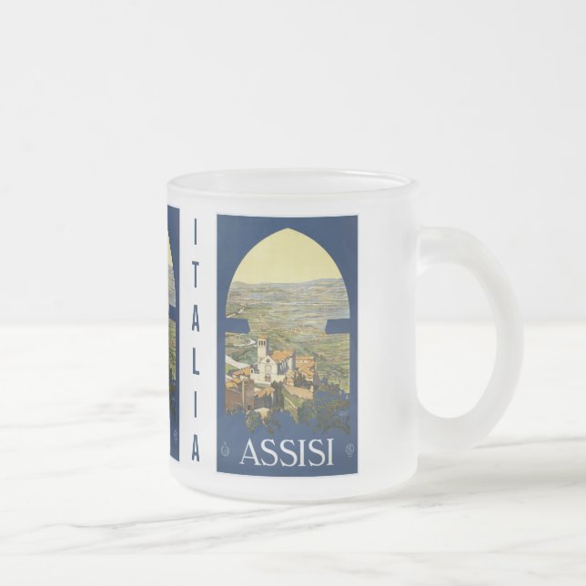Vintage Assisi Italien anpassningsbar mugg (Höger)