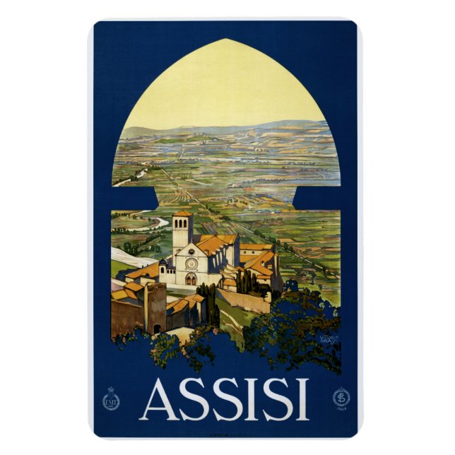 Vintage Assisi Italien magnet (Vertikal)