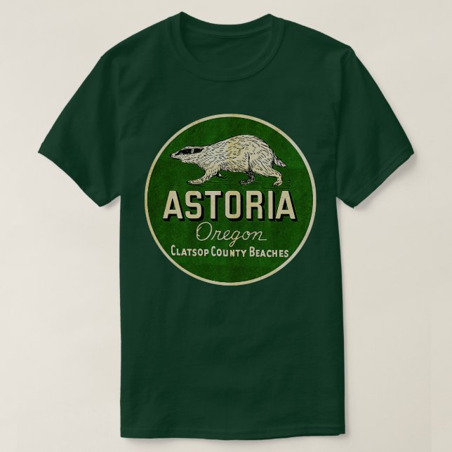Vintage Astoria Oregon T Shirt (Design framsida)